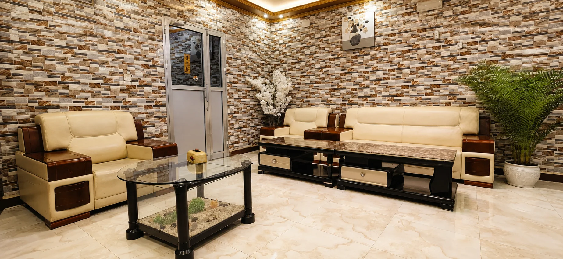 The grand lobby of Horyaal Hotel